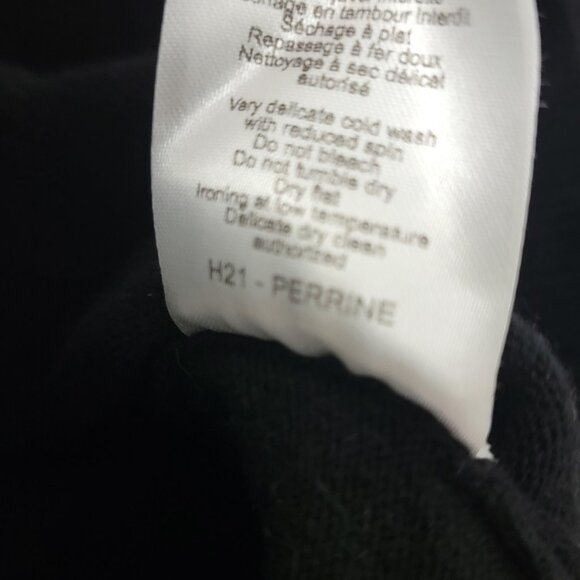 Rouje Perrine Floral Embroidered Wool Cardigan in Black 36 4 - Picture 8 of 8